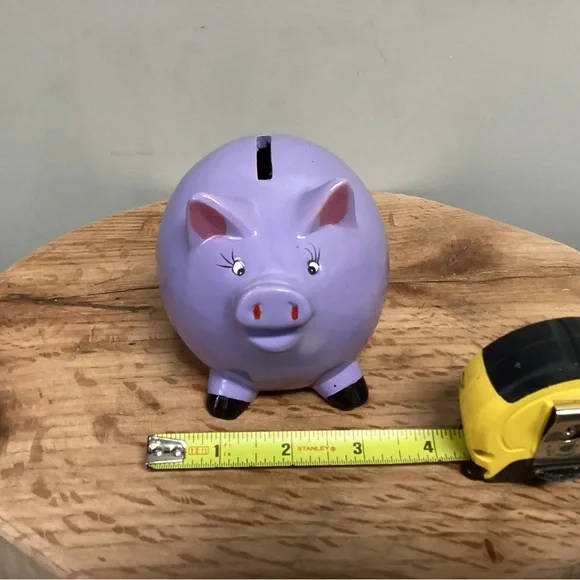 🟣 Purple Piggy Bank in Like New Condition - Cute & Colorful - Picture 14 of 15